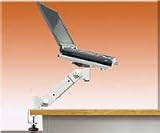 Laptop Platform and Arm with C-Clamp - Light Gray