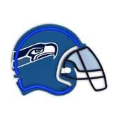 Seattle Seahawks Neon Football Helmet - Super Bowl Neon Lamp by Extreme Sports Neons