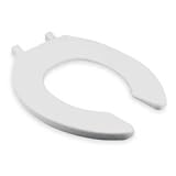 Mayfair 2L2055 Medic-Aid Open Front Less Cover Toilet Seat, Adds 2-Inches Above the Rim, Round, Heavy Duty White Plastic