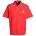 OFFICIAL MANCHESTER UNITED FC RED CREST POLO SHIRT