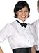 Womens Wing Collar Tuxedo Shirt Short Sleeve