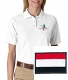 Embroidered Shirt - Women's Polo Shirt with libya flag