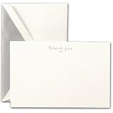 Engraved Silver Thank You Cards