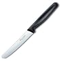 Victorinox Cutlery 4-1/2-Inch Steak Knife, Wavy,Black Poly Handle