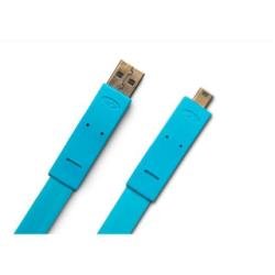 LaCie USB A auf USB mini B Kabel  1,2m  Flach  Design by item  Blau Preisvergleich