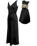 Glamour Satin Wrap Dress -- Size:16 Color:Black Glamour Satin Wrap Dress -- Size:16 Color:Black