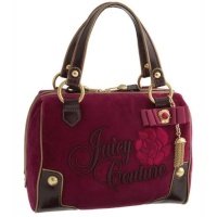 AUTHENTIC JUICY COUTURE DAPHNE TASSEL VELOUR SATCHEL 1258 (Grappa/Wine)