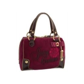 AUTHENTIC JUICY COUTURE DAPHNE TASSEL VELOUR SATCHEL 1258 (Grappa/Wine)