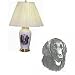 Porcelain Lamp with Flat-coated Retriever