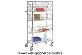 Adjustable Mobile Wire Bin Rack - 36x18x69