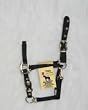 Hamilton Deluxe 3/4" Nylon Horse Halter with Adjustable Chin and Snap, Black, Pony/Average Mini Donkey
