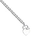 Sterling Silver Engraveable Heart Disc on Fancy