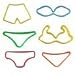 - Silly Bandz Colorful Swimsuit Shaped Silicone Rubber Band Bracelets Set