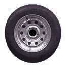 213AYPYzRbL 14 x 6 Chrome Mod Trailer Wheel, 5x4.5 w/ ST205/75D14 Nanco LRC