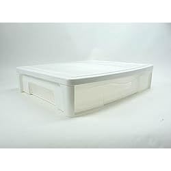 <b>Iris Under Bed Plastic Storage Drawer, Set Of 3 - (White/Clear) - Set of 3</b>