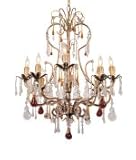 IMAGE OF Crystorama 4708-GL Venice Candle Chandelier in Gold Leaf