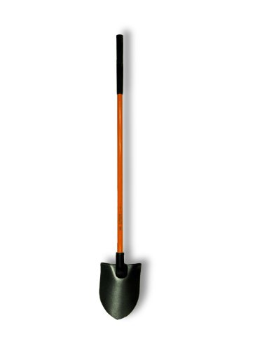 Nupla NC-RP14LPY Power Pylon Round Point Shovel with Heavy-Duty 14 Gauge Solid Back Blade and Butt Grip, 48" Solid Long Handle