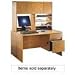 Lorell 44311 Computer Desk, Radius Series, 47-1/2 W x 29-3/4 D, Medium Oak