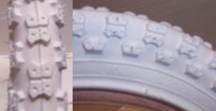 14 x 2.125 MX Tire White Bicycle Bike