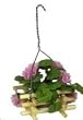 Dollhouse Miniature Artisan Hanging pot with Pink Geraniums