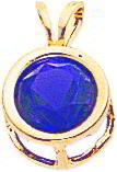 14K Gold Amethyst February Bezel Pendant Jewelry New |B