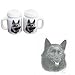 Schipperke Large Salt and Pepper Shaker, Porcelain by Rosalinde (4')