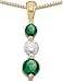 3 Stone Emerald Pendant