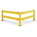Dixie Poly M-22C 22" Height x 3" Square Steel Corner Post with 8" x 1/4" Thick Footplate