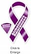 Alzheimers Awareness 8" Ribbon Car Magnet