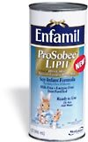 Enfamil ProSobee Lipil Infant Formula, Ready To Use Liquid - 32 Oz / Can, 6 Cans