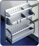 Hafele 6+ Wide Modular Aluminum and Plastic Base Cabinet Pull-Out System