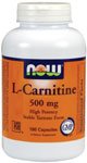 L-Carnitine by NOW Foods - Mental Fitness (500 mg - 180 Capsules)