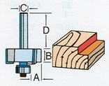43120PC 1/2 RABBET ROUTER BIT - PORTER CABLE CORP