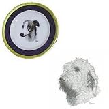 Spinone Italiano 10' Cobalt Plate, Porcelain by Rosalinde (10' diameter)
