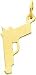 14K Gold Gun Charm