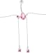 Jewelry : Passion Pink PEAR Gem DAZZLE Dangle BELLY CHAIN