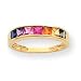 10k Multi-Colored Created Sapphire Channel Set Ring