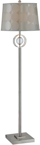 Lite Source LS-81108 Cosimo Floor Lamp, Polished Steel with Clear Glass