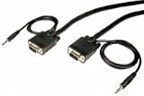 Cable, SVGA, HDB15 M/M, 25', Black w/ 3.5mm Audio