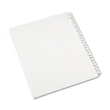 Allstate-Style Legal Side Tab Dividers, 25-Tab,151-175, Letter, White, 25/Set