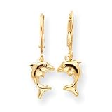 Sardelli - 14k Small Dolphin Dangle Earrings