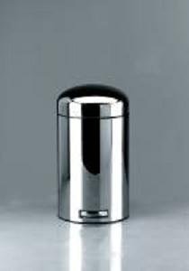 Brabantia Retro Pedal Bin, 12litre, Brilliant Steel
