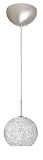 BESA - 1BC-166468-SN : Mini Pendant 120V - 1BC Lilo - Satin Nickel Metal Finish - White Cloud Glass