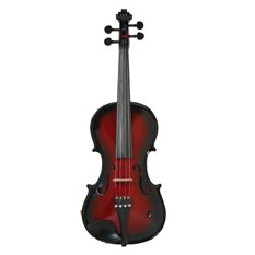 Barcus-Berry Full Size 44 European Made Acoustic Electric Violin Outfit - Red Berry Burst Color