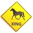 Horse XING Sign (Crossing Sign)