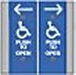 MS Sedco 619 Series Vestibule Switch 2 Blue Face Plates WHEELCHAIR/PUSH TO OPEN/ARROWS