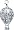 Hot Air Balloon, 14K White Gold Diamond Charm
