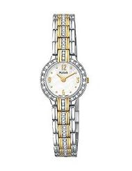 Ladies Two Tone, Pulsar Fashion Watch with Swarovski Crystals