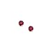 14K Yellow Gold 3 MM Ruby Children's Earring Studs