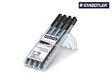 Produkt-Bild: Staedtler 318-9WP4HZ - Folienschreiber 0,6 mm Permanent 4er Etui schwarz